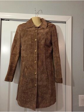 Bebe Vintage Long Leather Coat